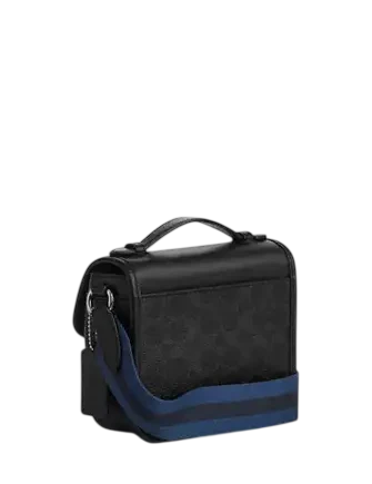 Coach Racer Crossbody Bag In Signature Canvas With Varsity Stripe Webbing - Image 3