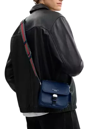 Coach Racer Crossbody Bag With Varsity Stripe Webbing - Image 4