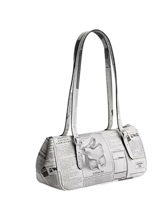 Coach Asher Shoulder Bag With Newspaper Print - Image 2