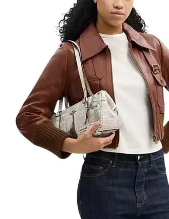 Coach Asher Shoulder Bag With Newspaper Print - Image 3