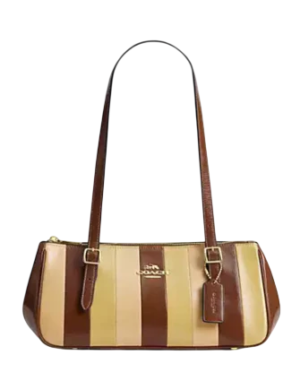 Coach Asher Shoulder Bag With Striped Patchwork