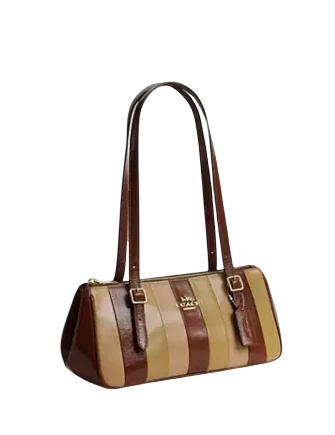Coach Asher Shoulder Bag With Striped Patchwork - Image 4