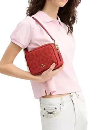 Coach Mini Carey Crossbody Bag In Signature Canvas - Image 2