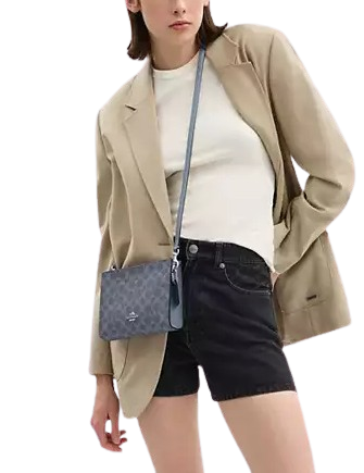 Coach Slim Crossbody Bag In Signature Canvas - Image 4