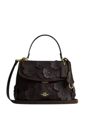 Coach Emory Top Handle Bag With Floral Applique