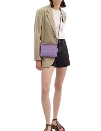 Coach Slim Crossbody Bag In Signature Canvas - Image 4