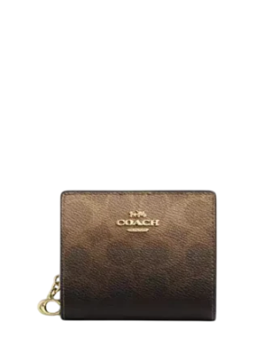 Coach Snap Wallet In Ombre Signature Canvas