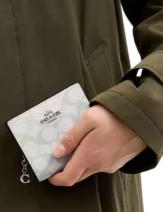 Coach Snap Wallet In Pretty Signature Canvas - Image 3