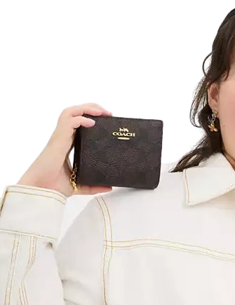 Coach Snap Wallet In Signature Canvas - Image 3