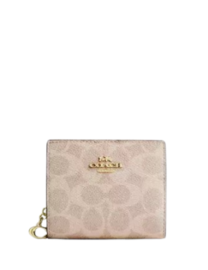 Coach Snap Wallet In Signature Canvas