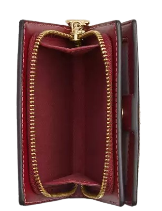 Coach Snap Wallet In Signature Canvas With Cherry Print - Image 4