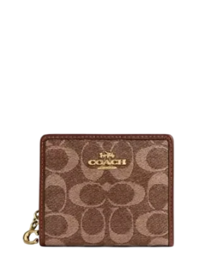 Coach Snap Wallet In Signature Chenille