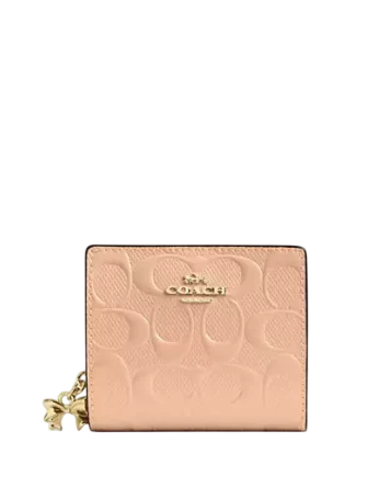 Coach Snap Wallet In Signature Leather With Charm