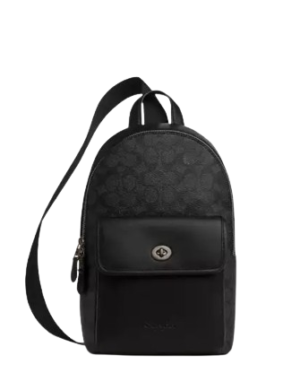 Coach Turnlock Sling Pack In Signature Canvas