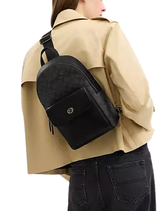 Coach Turnlock Sling Pack In Signature Canvas - Image 2