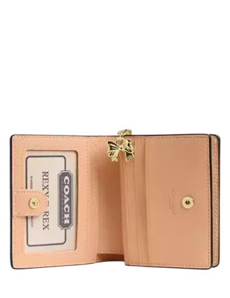 Coach Snap Wallet In Signature Leather With Charm - Image 3