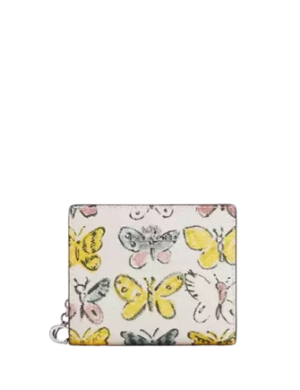 Coach Snap Wallet With Butterfly Print