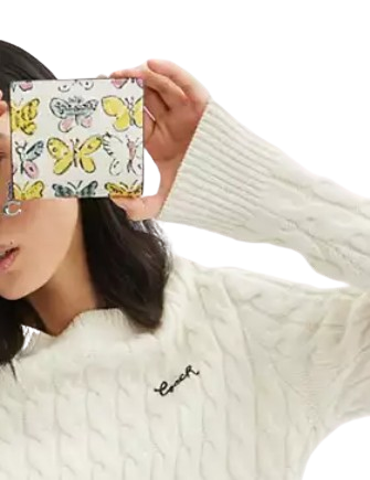 Coach Snap Wallet With Butterfly Print - Image 3