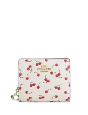 Coach Snap Wallet With Cherry Print