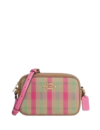 Coach Mini Jamie Camera Bag With Plaid Print