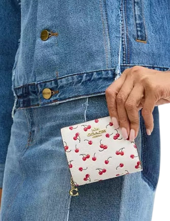 Coach Snap Wallet With Cherry Print - Image 2