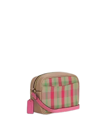 Coach Mini Jamie Camera Bag With Plaid Print - Image 3