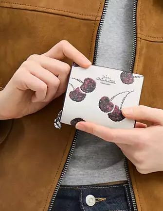 Coach Snap Wallet With Cherry Print - Image 3