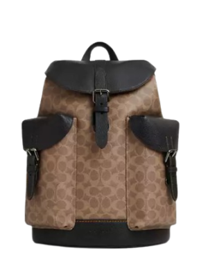 Coach Warner Backpack In Signature Canvas
