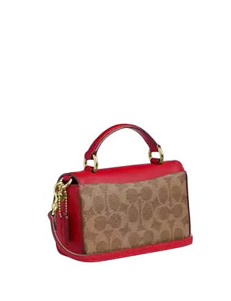 Coach Mini Josie Top Handle Bag In Signature Canvas - Image 3