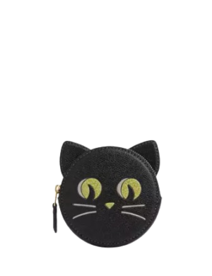 Coach Coin Case With Halloween Cat