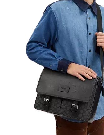 Coach Sprint Messenger In Signature Jacquard - Image 4