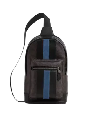 Coach West Pack In Signature Canvas With Varsity Stripe