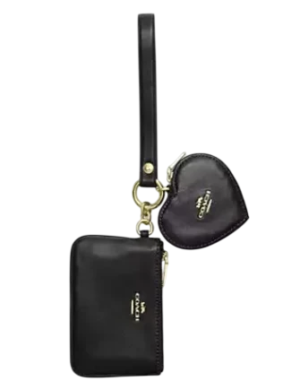Coach Wristlet And Heart Pouch With Charm