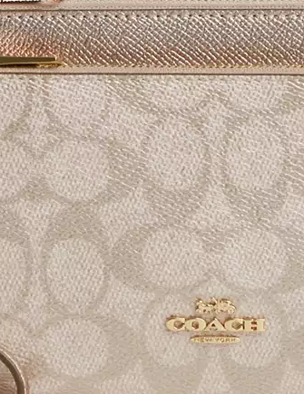Coach Double Zip Wallet In Signature Canvas - Image 2