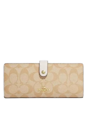 Coach Slim Wallet In Signature Canvas