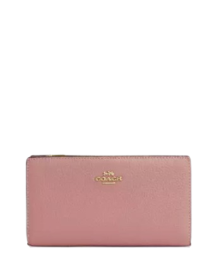 Coach Slim Zip Wallet In Colorblock Signature Canvas
