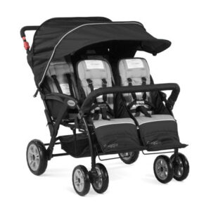 Gaggle Compass Quad 4 Seat Foldable Stroller, Black, 2026