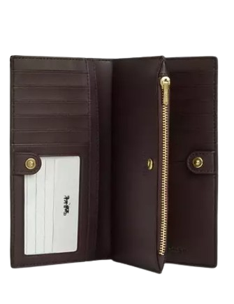 Coach Slim Zip Wallet With Floral Print - Image 2