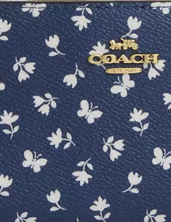 Coach Slim Zip Wallet With Floral Print - Image 3
