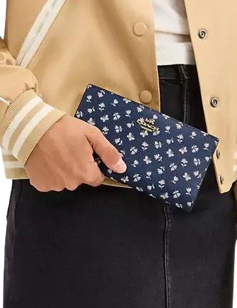 Coach Slim Zip Wallet With Floral Print - Image 4