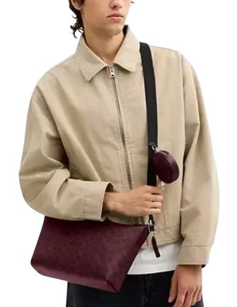 Coach Small Finn Crossbody Bag With Pouch In Signature Canvas - Image 2