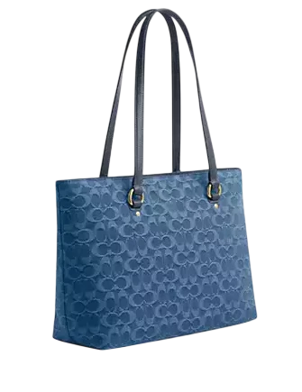 Coach Station Tote Bag In Signature Denim - Image 3