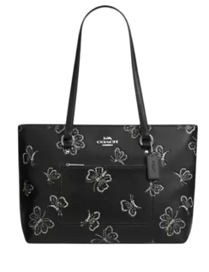 Coach Station Tote Bag With Butterfly Print
