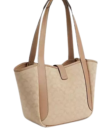 Coach Hadley Turnlock Tote Bag With Signature Canvas - Image 3