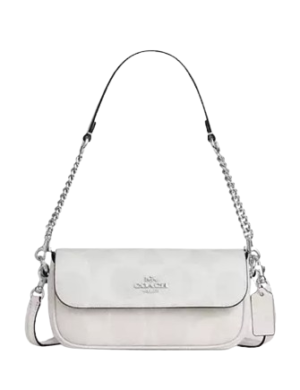 Coach Hailey Flap Bag In Signature Canvas