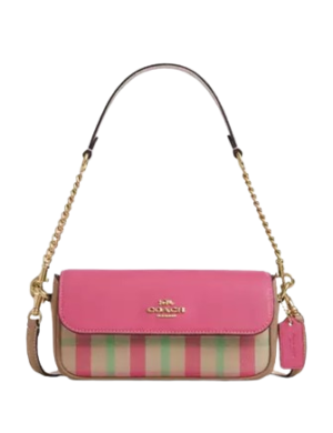 Coach Hailey Flap Bag With Plaid Print