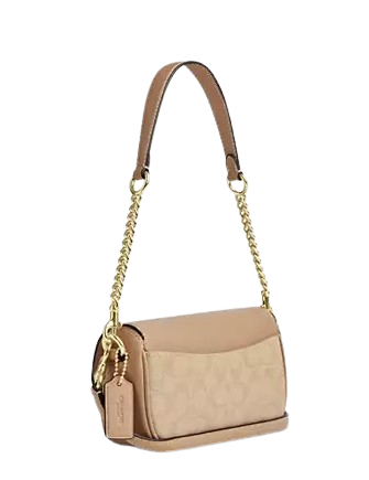 Coach Hailey Flap Bag With Signature Canvas - Image 3
