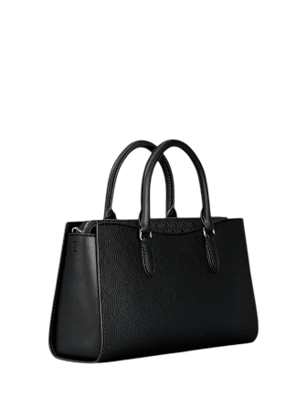 Michael Michael Kors Arden Medium Pebbled Leather and Signature Logo Top-Zip Satchel - Image 3