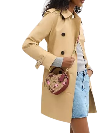 Coach Heart Crossbody Bag In Signature Canvas With Cherry Print - Image 2