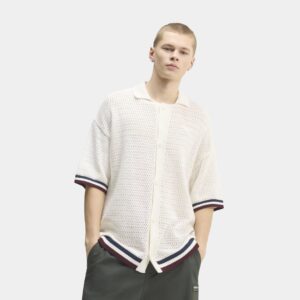 Crochet Mens Jersey (Cloud White)